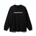 Underground Longsleeve - Schwarzes Langarmshirt mit minimalistischem Print
