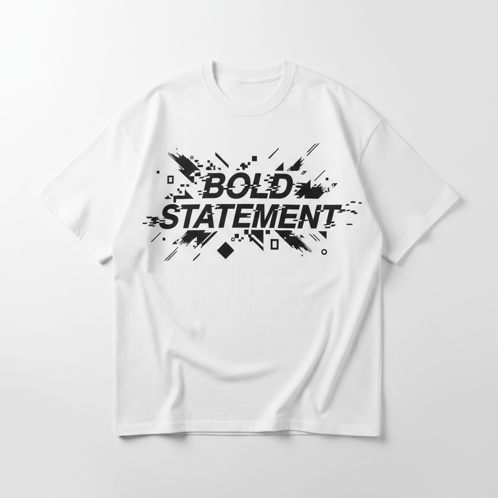 Bold Statement T-Shirt - Weißes Oversized Streetwear Shirt