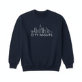 City Nights Crewneck - Navy Sweatshirt mit Skyline-Print